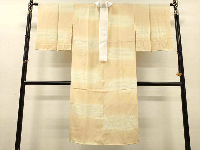 平和屋着物●長襦袢 無双仕立て 本場奄美大島泥染 横段文 赤塚次男作 暈し染 証紙付き 正絹 逸品 DABH7948fe