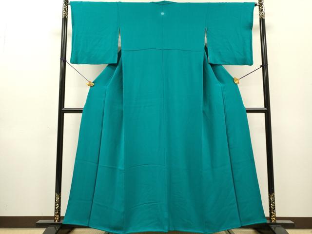 平和屋着物●上質な色無地 納戸色 正絹 逸品 DABH7950fe