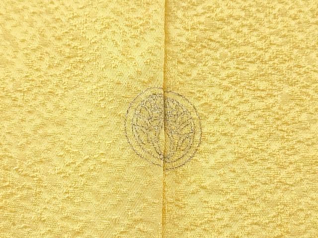 平和屋着物●上質な色無地 霞地紋 淡黄 ロング丈 正絹 逸品 未使用 DABH7952fe