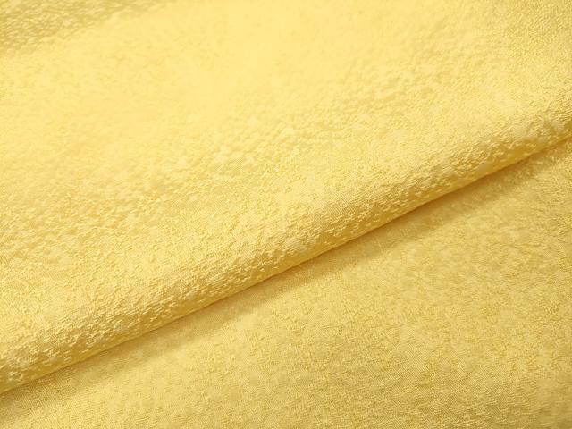 平和屋着物●上質な色無地 霞地紋 淡黄 ロング丈 正絹 逸品 未使用 DABH7952fe