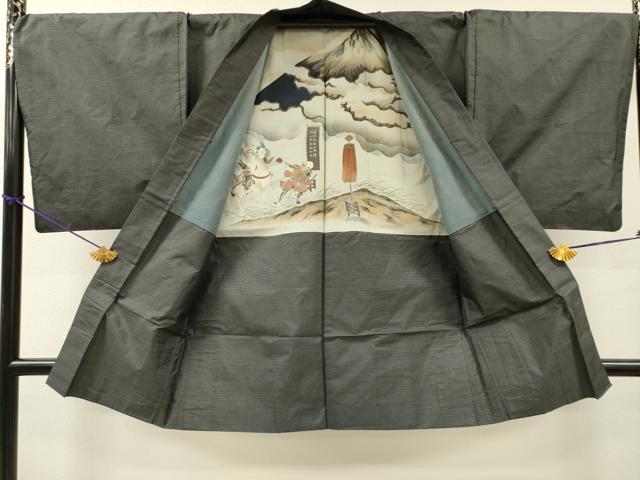 平和屋着物●男性 本場大島紬 アンサンブル 120亀甲 総詰め 正絹 逸品 DABH7956fe