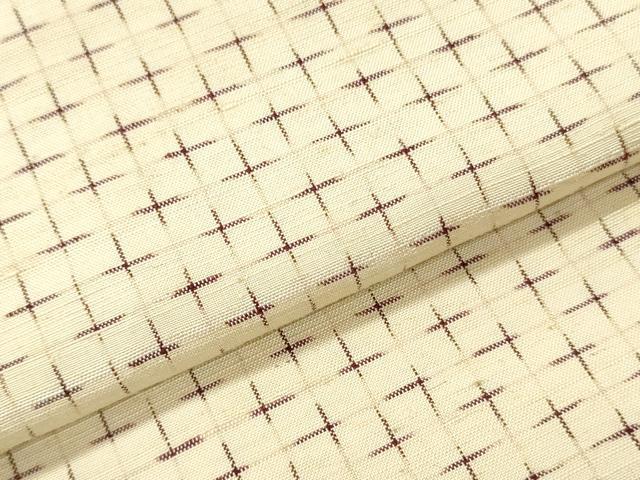 平和屋着物▼紬 反物 着尺 絣文様 逸品 未使用 DABH8021zy