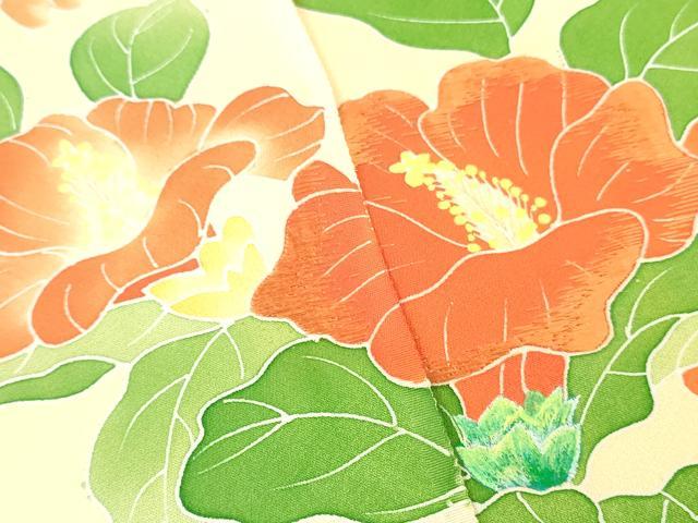 平和屋着物▼付下げ 反物 着尺 刺繍 休み鳥枝花文 暈し染め 逸品 未使用 DABH8093zy