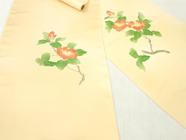平和屋着物▼付下げ 反物 着尺 刺繍 休み鳥枝花文 暈し染め 逸品 未使用 DABH8093zy