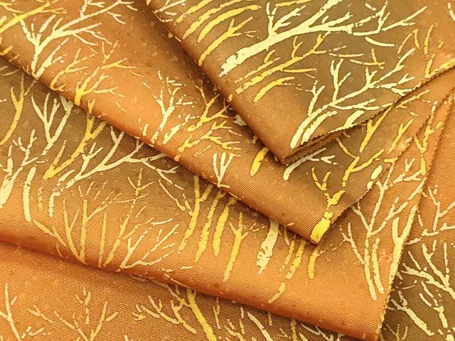 平和屋着物▼小紋 反物 着尺 樹林文 暈し染め 逸品 未使用 DABH8100zy