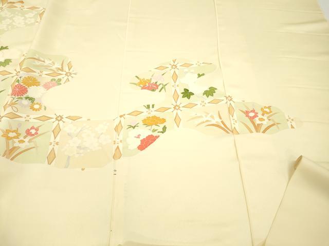 平和屋着物▼付下げ 反物 着尺 刺繍 エ霞草花文 高島屋扱い 逸品 未使用 DABH8114zy