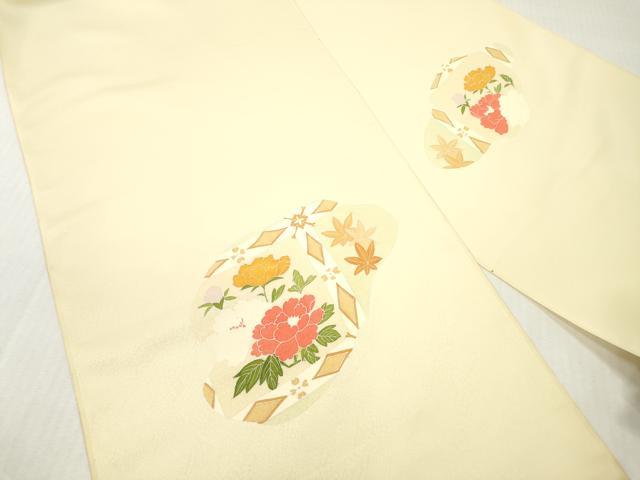 平和屋着物▼付下げ 反物 着尺 刺繍 エ霞草花文 高島屋扱い 逸品 未使用 DABH8114zy