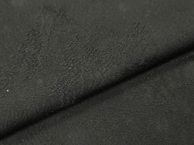 平和屋着物▼羽織・コート 黒反物 羽尺 風景地紋 逸品 未使用 DABH8115zy