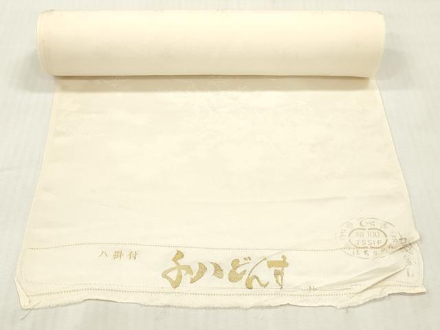 平和屋着物▼白生地 反物 着尺 風景地紋 生成り色 逸品 未使用 DABH8168zy