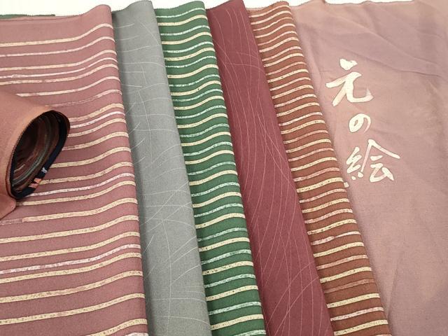 平和屋着物▼柄見本 反物 元の絵 京都誂友禅 リメイク生地 材料 逸品 未使用 DABH8203zy
