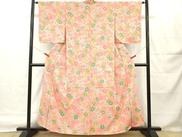 平和屋着物■上質な小紋 枝椿 正絹 逸品 DABH8219zy