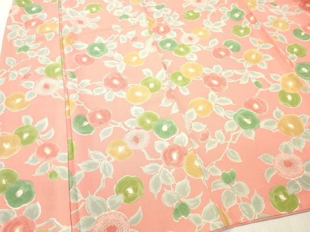 平和屋着物■上質な小紋 枝椿 正絹 逸品 DABH8219zy