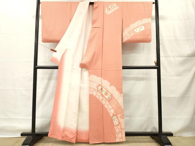 平和屋着物■中国三大刺繍 相良刺繍 訪問着 絞り 宝尽くし文 銀彩 正絹 逸品 DABH8222zy