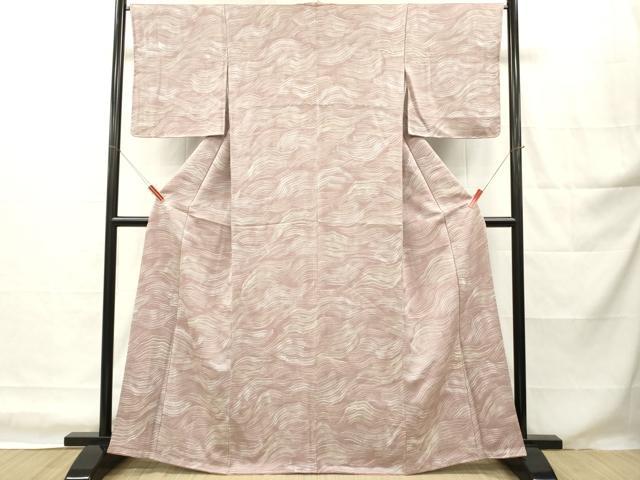 平和屋着物■上質な小紋 流水文 正絹 逸品 未使用 DABH8224zy