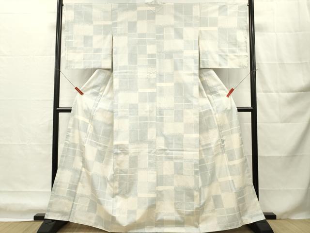 平和屋着物■上質な紬 幾何学文 正絹 逸品 DABH8231zy