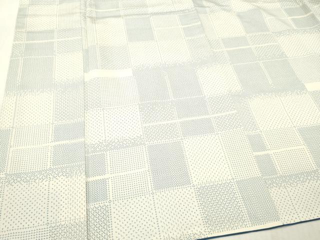 平和屋着物■上質な紬 幾何学文 正絹 逸品 DABH8231zy