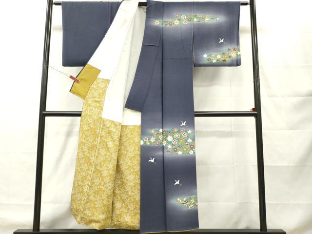 平和屋着物■訪問着 飛鶴宝尽くし文 暈し染め 金彩 正絹 逸品 DABH8233zy