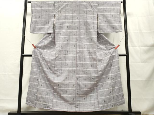 平和屋着物■上質な紬 格子 正絹 逸品 DABH8237zy