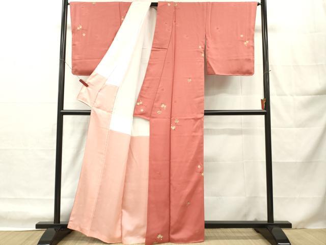 平和屋着物■上質な小紋 草花文 金彩 正絹 逸品 DABH8238zy