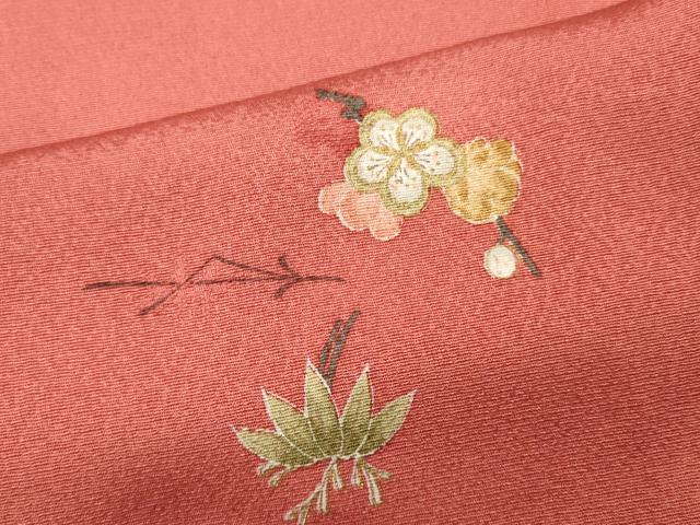 平和屋着物■上質な小紋 草花文 金彩 正絹 逸品 DABH8238zy
