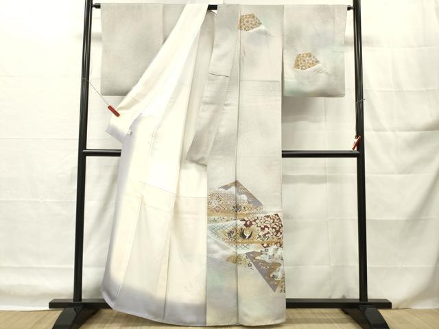 平和屋着物■訪問着 花鳥文 暈し染め 金彩 そごう扱い 正絹 逸品 DABH8255zy