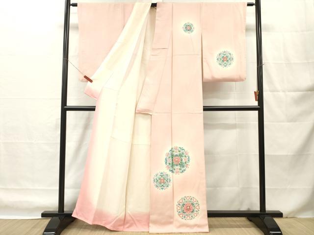 平和屋着物■中国三大刺繍 相良刺繍 訪問着 舞花文 暈し染め 正絹 逸品 DABH8257zy