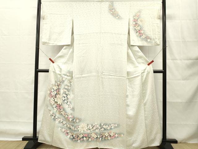 平和屋着物■訪問着 舞花文 暈し染め 正絹 逸品 DABH8269zy