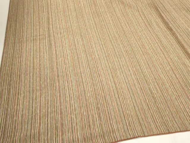 平和屋着物■上質な小紋 縞 鬼しぼ縮緬 正絹 逸品 DABH8272zy