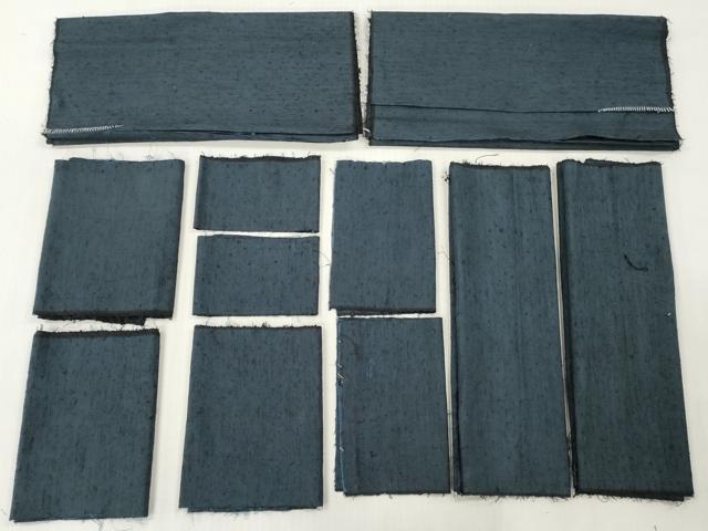 平和屋着物▼男性 紬 反物 着尺 裁断済み 紺瑠璃色 逸品 未使用 DABH8276zy