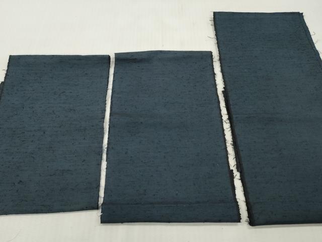 平和屋着物▼男性 紬 反物 着尺 裁断済み 紺瑠璃色 逸品 未使用 DABH8276zy