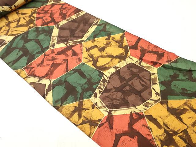 平和屋着物▼羽織・コート 反物 羽尺 ろうけつ染め 切嵌め文 藤彩苑 逸品 未使用 DABH8289zy