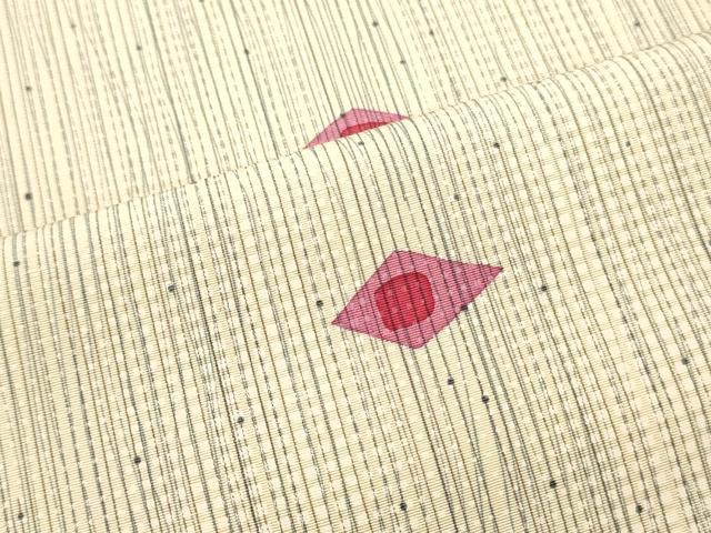 平和屋着物▼小紋 反物 着尺 菱文 逸品 未使用 DABH8313zy