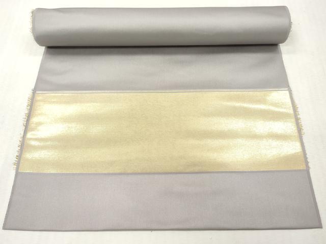 平和屋着物▼名古屋帯 帯反物 総刺繍 短冊草花文 金糸 逸品 未使用 DABH8325zy