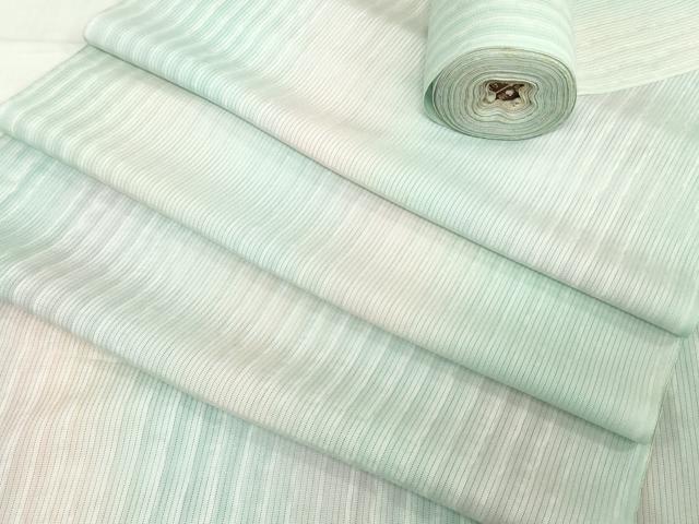 平和屋着物*夏物 小紋 反物 着尺 縦絽 五泉 霞文 暈し染め 逸品 未使用 DABH8344zy