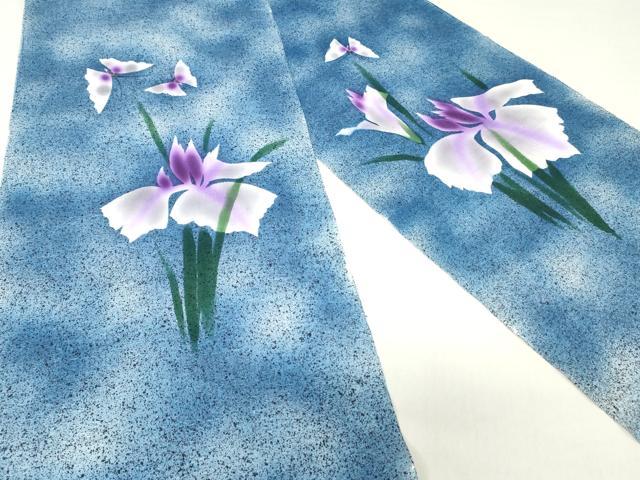 平和屋着物*夏物 付下げ・浴衣兼用 反物 着尺 手描染 花鳥文 綿 逸品 未使用 DABH8345zy