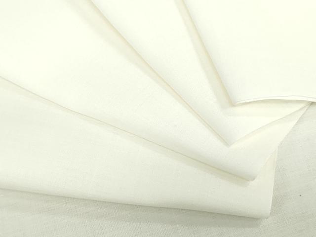 平和屋着物*夏物 白生地 反物 着尺 生成り色 綿麻 逸品 未使用 DABH8355zy