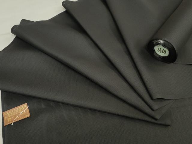 平和屋着物*夏物 黒生地 黒反物 着尺 駒絽 洗える着物 未使用 DABH8372zy