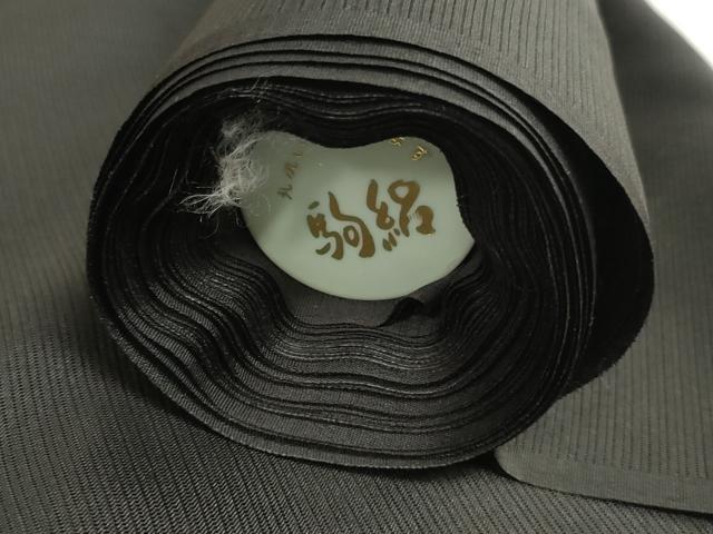 平和屋着物*夏物 黒生地 黒反物 着尺 駒絽 洗える着物 未使用 DABH8372zy