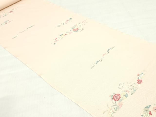 平和屋着物*夏物 小紋 反物 着尺 絽 型染め 草花文 皇室献上品製織工場謹製 逸品 未使用 DABH8374zy