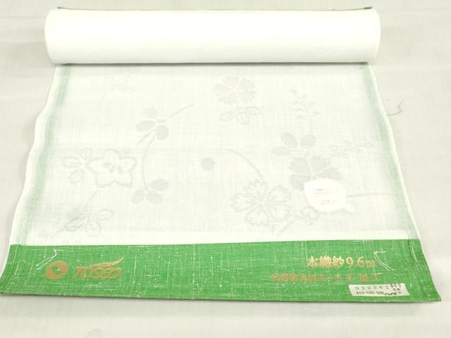 平和屋着物*夏物 長襦袢 反物 着尺 本織紗 草花文紗 胡紛色 未使用 DABH8381zy