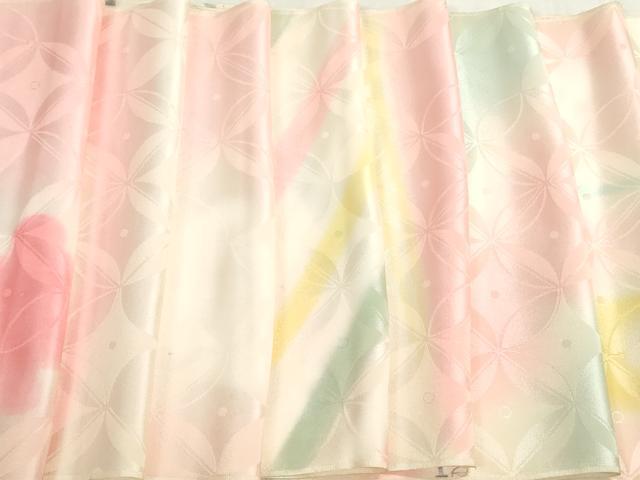 平和屋着物▼長襦袢 柄見本 反物 京染 染の音 暈し染め リメイク生地 材料 逸品 未使用 DABH8430zy
