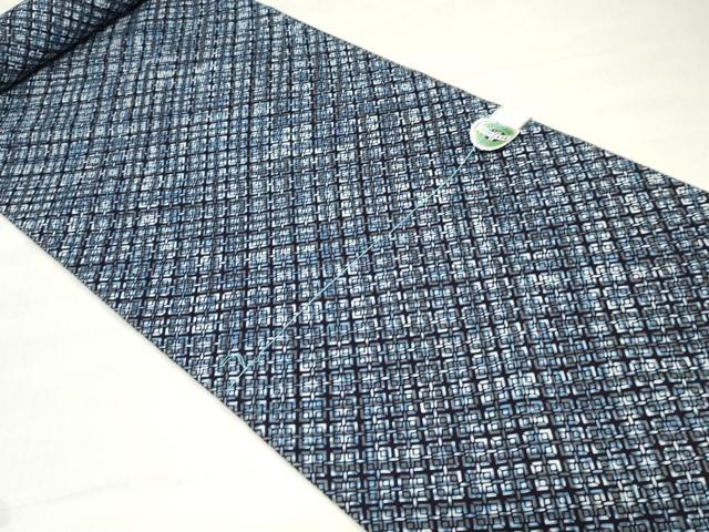 平和屋着物*夏物 男性 浴衣 反物 着尺 東京本染 注染 菱文 綿 逸品 未使用 DABH8478zy