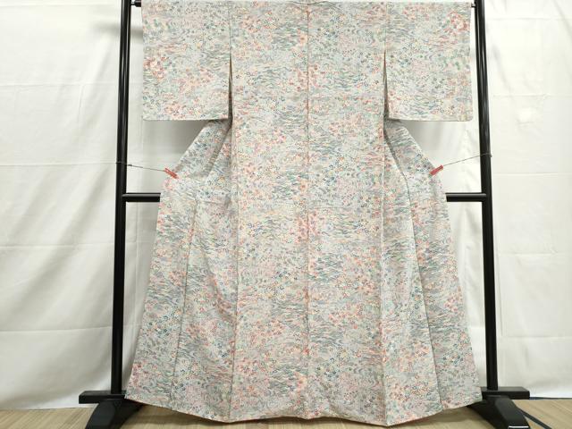 平和屋着物■上質な小紋 風景花文 松竹梅 正絹 逸品 DABH8521qa