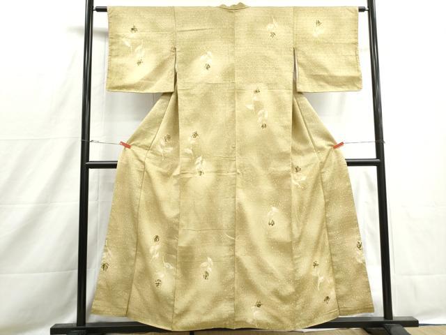平和屋着物■上質な小紋 草花文 暈し染め 正絹 逸品 DABH8523qa