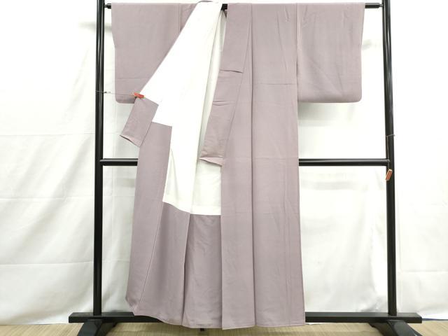 平和屋着物■上質な色無地 紅藤色 正絹 逸品 DABH8533qa