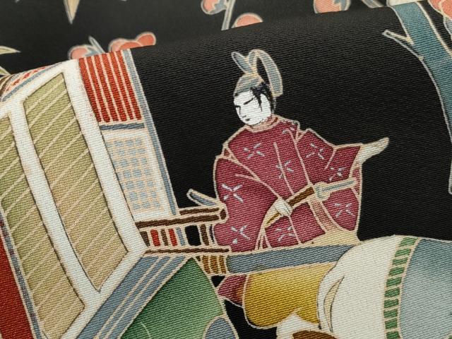 平和屋着物■豪華黒留袖 作家物 人物風景文 松竹梅 正絹 逸品 DABH8539qa