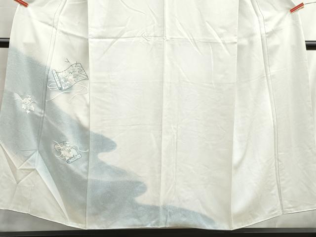 平和屋着物■訪問着 総刺繍 絵巻花文 暈し染め 正絹 逸品 DABH8556qa