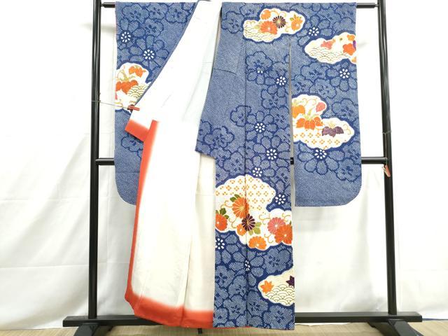 平和屋着物■豪華振袖 駒刺繍 絞り 雲取り菊唐草文 金彩 正絹 逸品 DABH8569qa