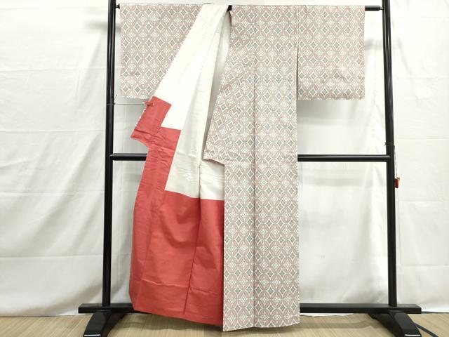 平和屋着物■本場大島紬 7マルキ 七宝花文 正絹 逸品 DABH8583qa