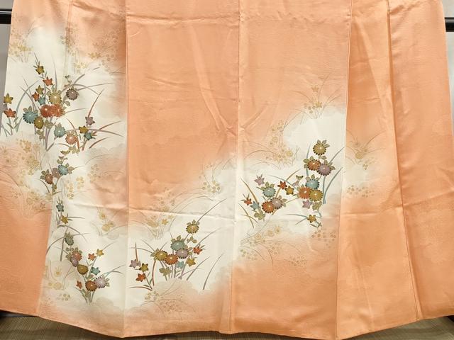 平和屋着物■訪問着 刺繍 草花文 暈し染め 金彩 正絹 逸品 DABH8589qa